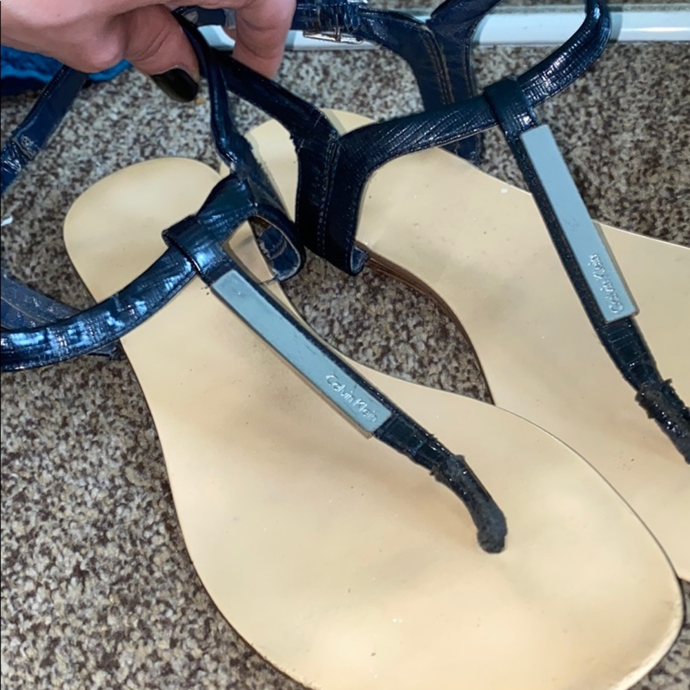 Calvin Klein wooden sandals